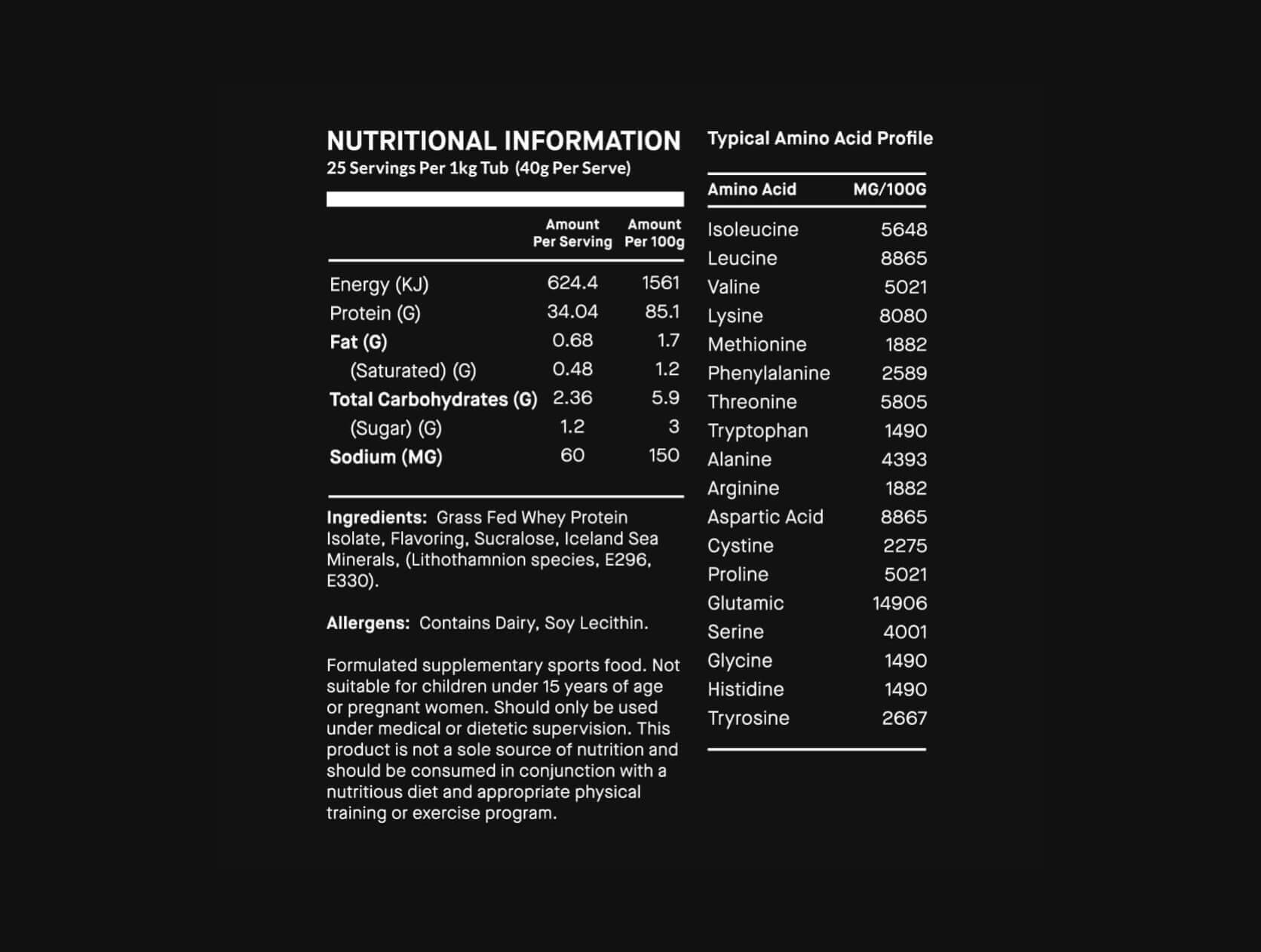WHEY PROTEIN ISOLATE